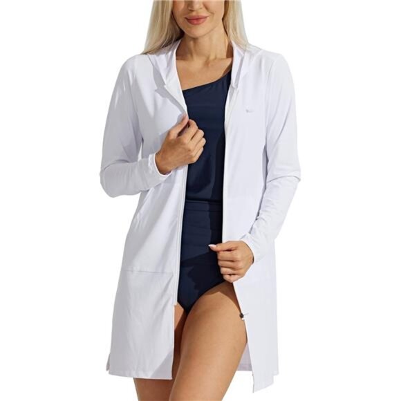 Women's UPF 50+ Swim Cover Up Sun Protection Beach Swimwear Bathing Suit - Picture 1 of 12